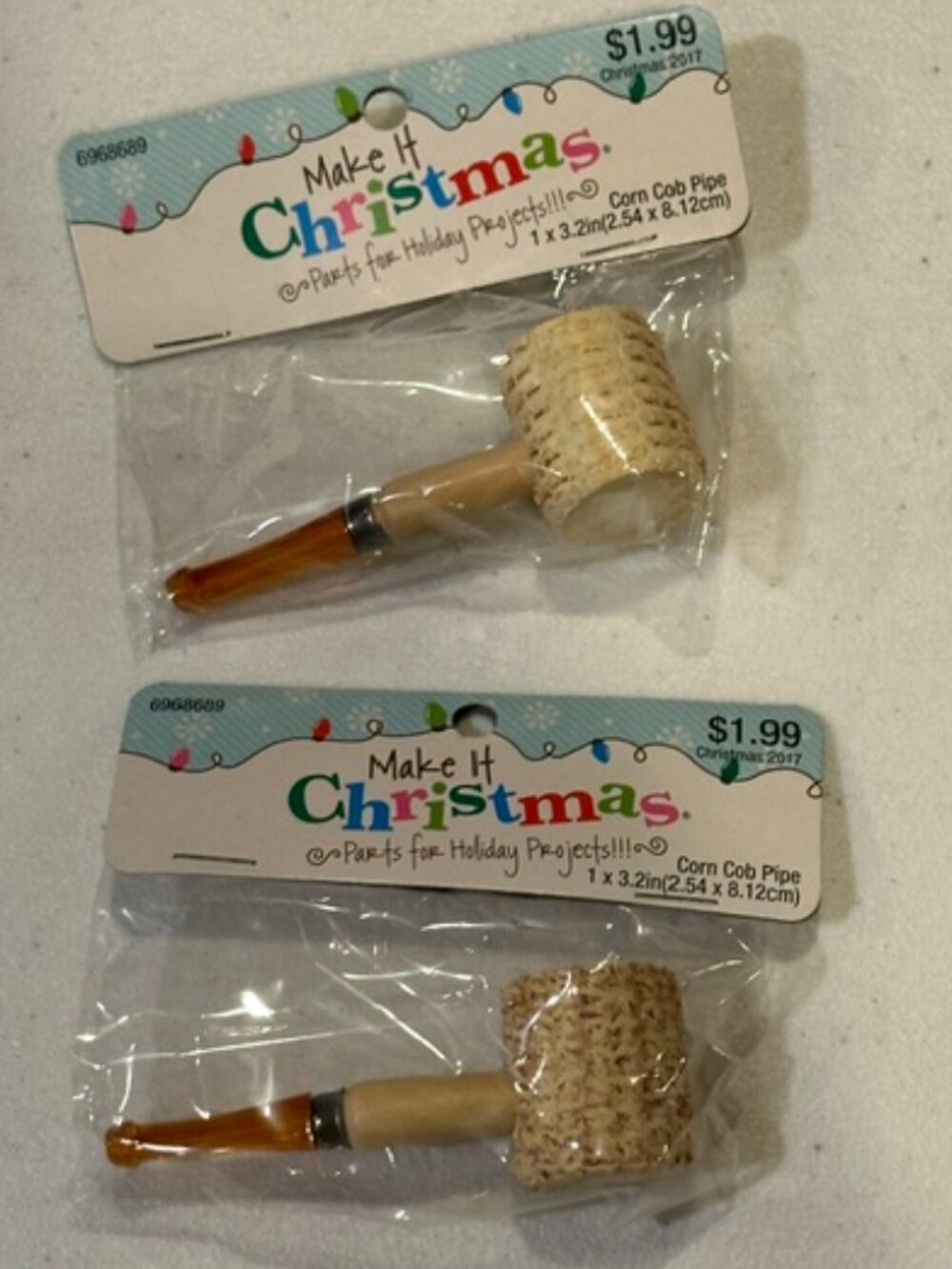 NEW TWO (2) Hobby Lobby Corn Cob Pipes 1" x 3.2"